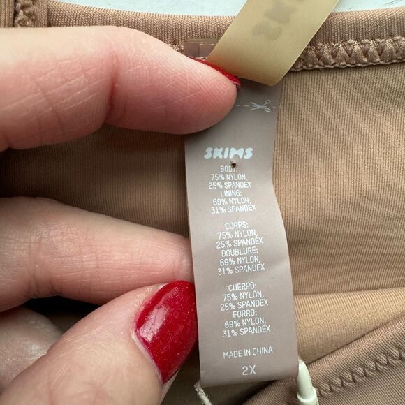 NWT SKIMS Womens Shaping Swim Tank Bikini Top Sienna SW-TNK-0118 Size 2X - Picture 10 of 14